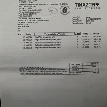 İzmir Tınaztepe Buca Hastanesi Tınaztepe Hastahanesi İade Yapmıyor