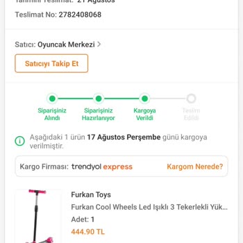 Trendyol Ulaşılamayan Kargo İade Edilmeyen Ücret