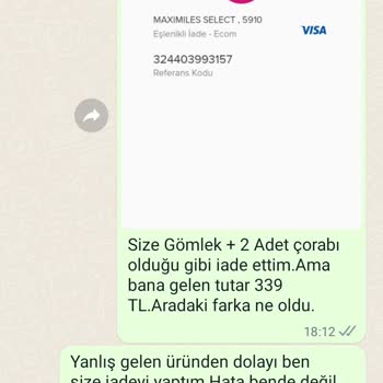 Slatra İade Ürünün Parası Kesildi