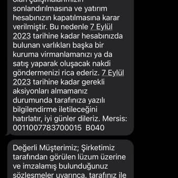 Ak Yatırım Yatırım Hesabım Sebepsiz Ve Bilgisiz Kapatılıyor