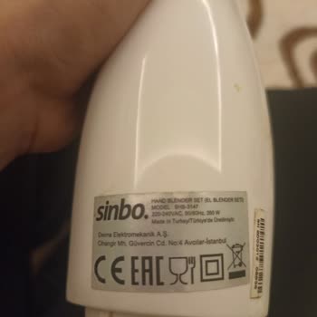 Sinbo Blender Kalitesiz Ve Hemen Kırılıyor