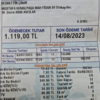İSKİ Faturam Çok Yüksek Geldi. ( Atık Su Bedeli )