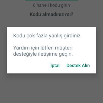 WhatsApp Onay Kodu Gelmiyor