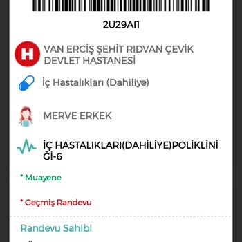 Erciş Şehit Rıdvan Çevik Devlet Hastanesi Randevu Varken Alınmadım