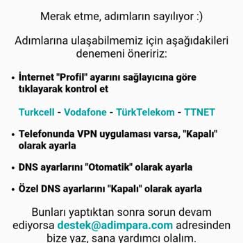 AdımPara Adımlarımı Dönüştüremiyorum Uygulama Girişim Engelleniyor