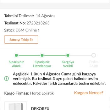 Horoz Lojistik Kargonun Son Teslim Tarihinin Geçmesi (1,5 Ay Oldu) Kimse İlgilenmiyor