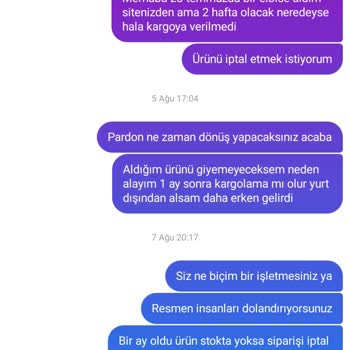Vakro Boutique Ürün Sipariş Ettim Ama Gönderilmedi