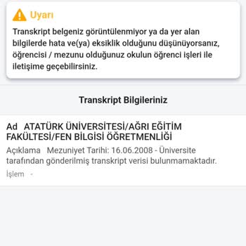Atatürk Üniversitesi Öğrenci İşlemlerimizi Yerine Getirmiyor