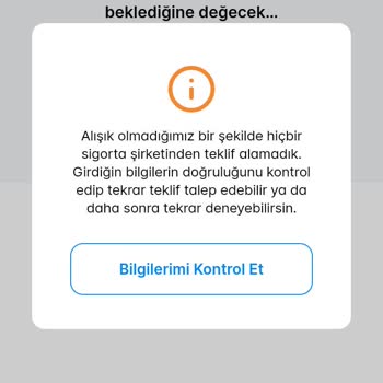 Sigortam.net Zorunlu Trafik Sigortası Teklifi Oluşturulamadı