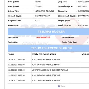 Boyner İade Ücreti Yatmadı