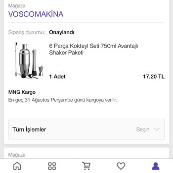 Vosco Makine Ürünü Göndermiyor