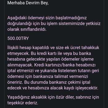 Enpara Google Ads Kredi Kartımdan 500 TL İznim Dışı Para Çekti