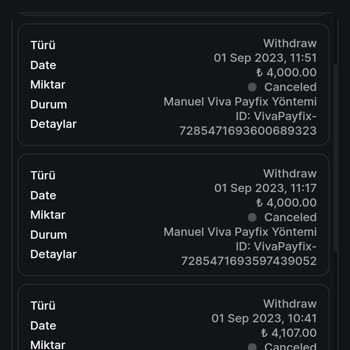 Casinoviva Para Çekme Talebi Paranın Hesapta Kalması