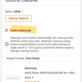 Aras Kargo'dan Teslim Edilememe İddiaları