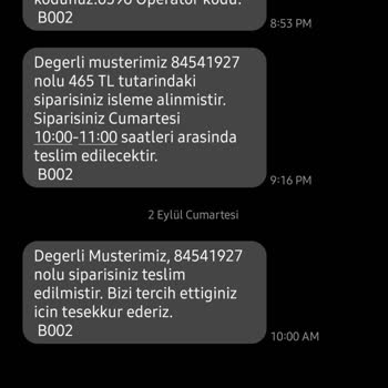 İPApp Sipariş Teslimat Fiyat Farkı Depozito Ücreti
