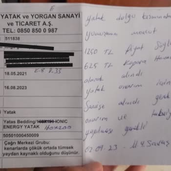 Yataş Marka Yatağımız Göçtü