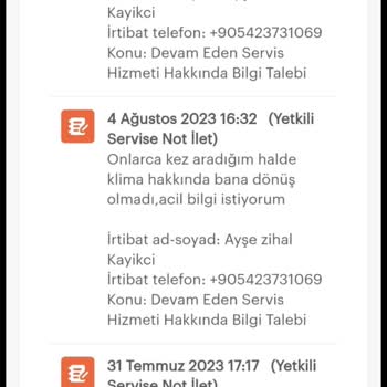 Beko Klima Servisi Şikayet