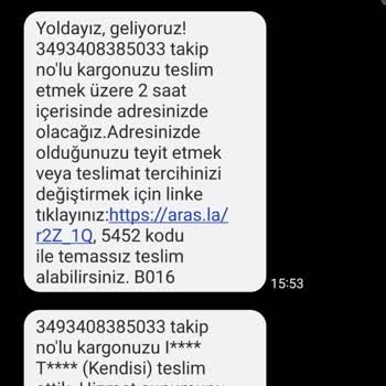 Aras Kargo Teslim Almadığım Halde Teslim Edildi Mesajı Yolluyor