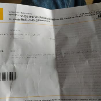 Nettech Özlüce Şube Onarım Yapmıyor Değişime Zaten Karşılar :)