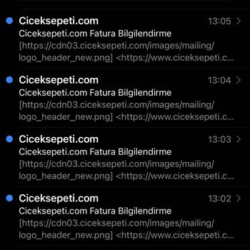 ÇiçekSepeti Telefonuma Gelen Email Telefonumu Bozması