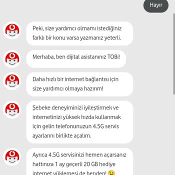 Vodafone Kampanya İnterneti Verilmemesi