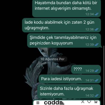 Caddstore Ücret İadesi Yapmıyor