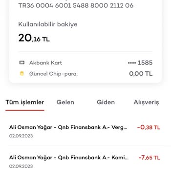 Akbank Para Transferi Kısıtlaması