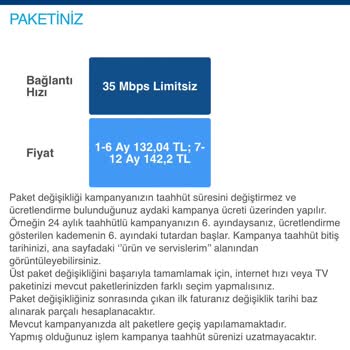 Superonline İnternet Taahhüt Paket Onayı