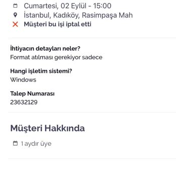 Armut. Com İptal Edilen İş İlanının Teklif Ücretinin İade Edilmesi