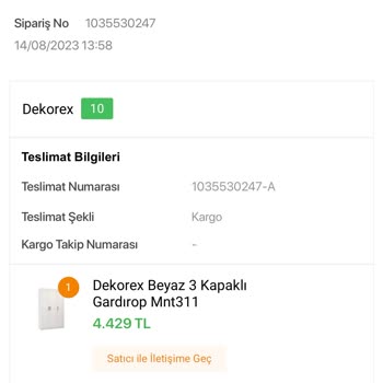 Koçtaş Ürün Kargoyla Hala Gelmemesi
