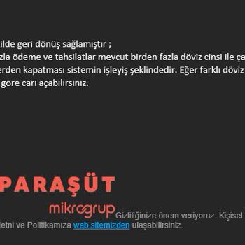 Paraşütün Cari Kayıtlarında Yanlış Borç Alacak Hesaplaması Yapıyor