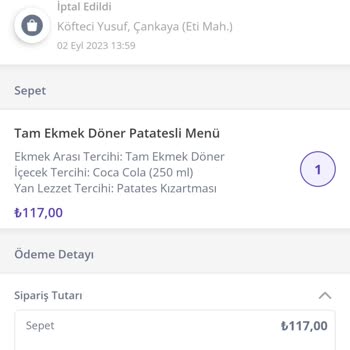 Getir'den Siparişim İptal Edildi Ve İade Yapılmadı