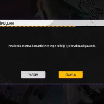 Garena Free Fire Hesabım Haksız Yere Askıya Alindi Açılmasını Talep Ediyorum