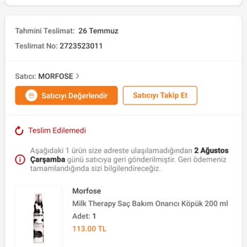 Trendyol Para İadesi Yapılmadı