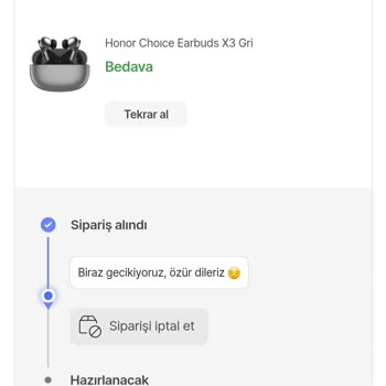 Hepsiburada Honor 90 Siparişimin Teslim Edilememesi