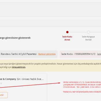 Trendyol Siparişinde Son Adımda Sistemsel Fiyat Yükselmesi Oluyor