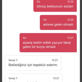Yemeksepeti Teslimatı Yapılmayan Siparişler