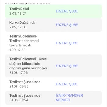 Erzene Yurtiçi Kargo Dağıtım Sorunu