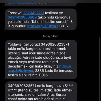 Aras Kargo Teslimat Sorunu