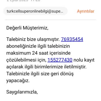 Turkcell Superonline Fazla Fatura Ödeme İptali Talebi...