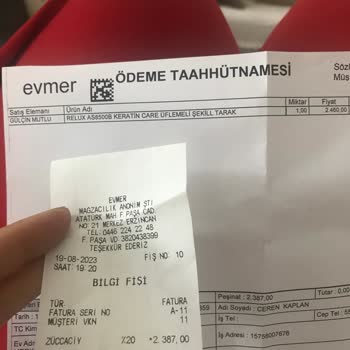 Erzincan Evmer Şubesinden Aldığım Relux AS8500B Keratin Çare Üflemeli Şekil Tarak Hakkında