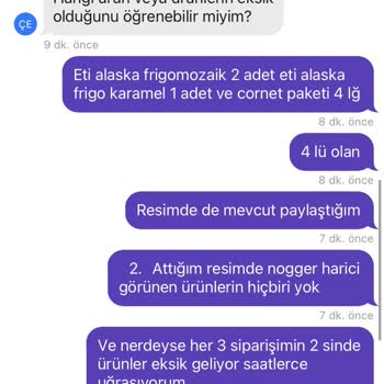 Getir Sürekli Ürünler Eksik Geliyor