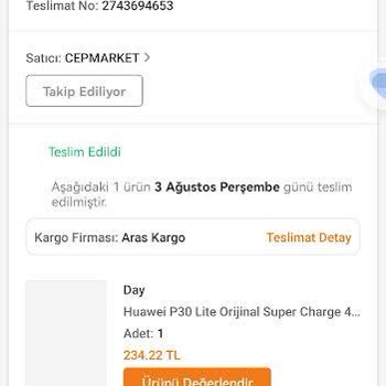 Trendyol Hatalı Ürün 0 Destek
