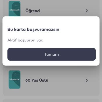 BELBİM (İstanbulkart) Öğrenci Akbiline Başvuru Yapamıyorum