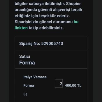 Formaduragi34x Shopier Sitesinden Ürün İptali