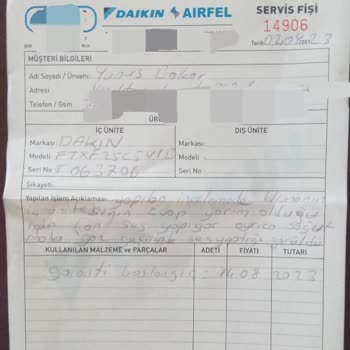 Daikin Klima Üretim Hatası Sebebiyle Mağduriyet