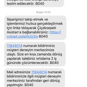 Çiçek Sepeti Mağduriyet