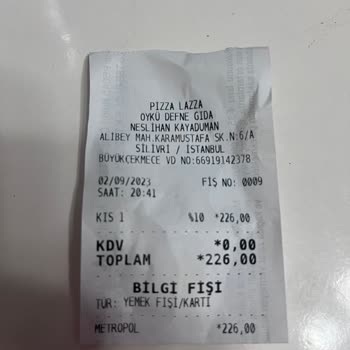 PizzaLazza Sipariş 2 Saatte Geldi.
