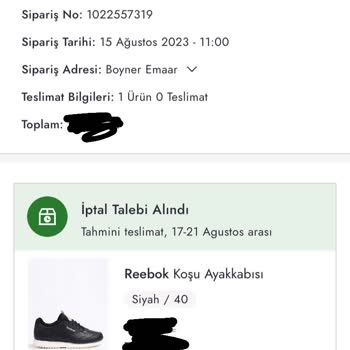 Boyner 17 Gün Beklettiği Siparişi Gerekçe Göstermeden İptal Ediyor!
