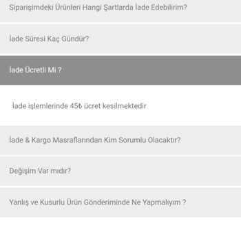Esra Helvacı İade İşlemlerinde Kargo Ücretinin Gidiş Dönüş Şeklinde Kesilmesi